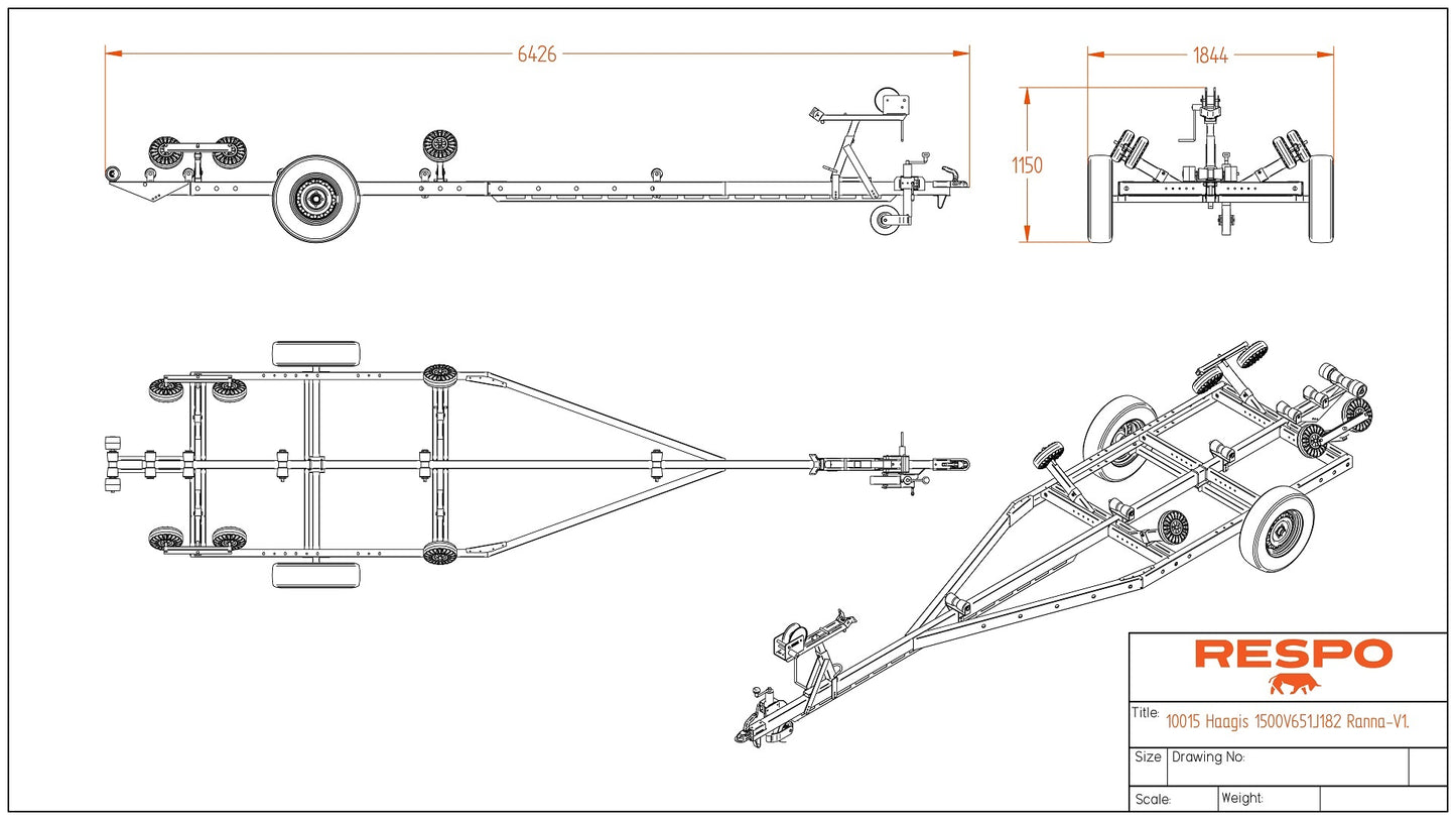 RO 1800 mål skisse tegning