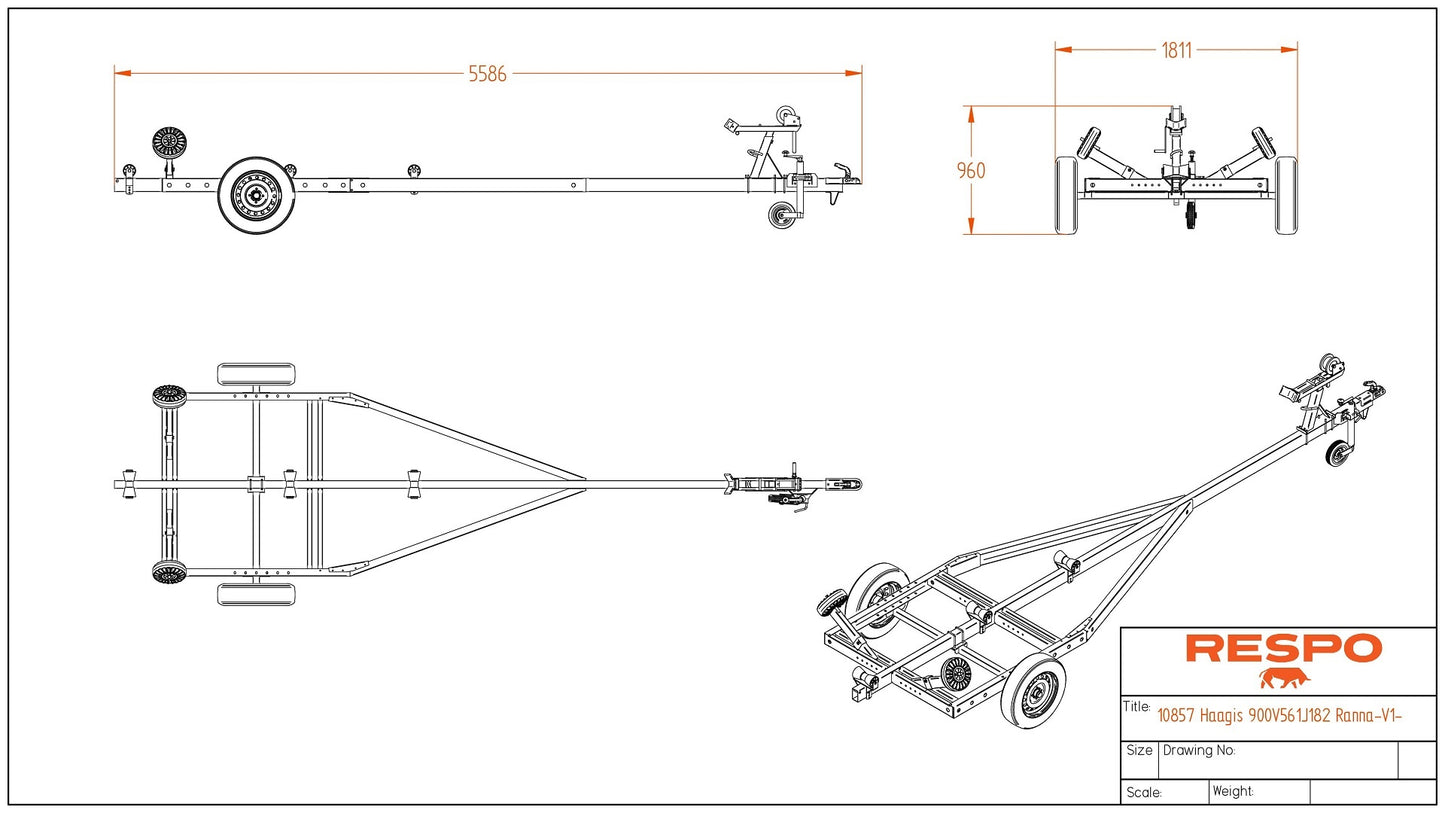Respo RU1100 mål skisse tegning