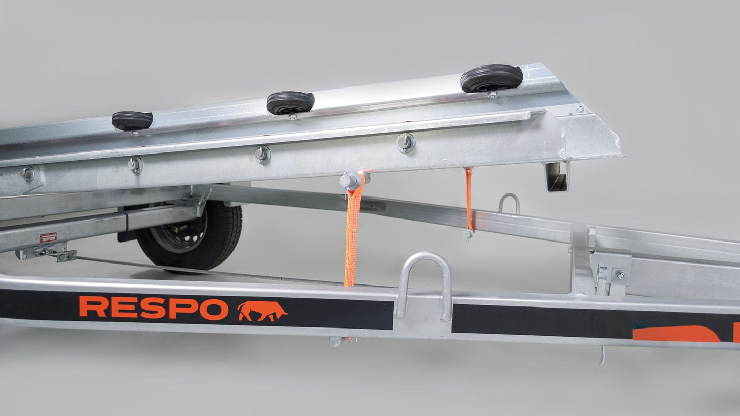 Respo båthenger 1350P Multi lll lagring på rulleskinner, med båtlengde opp til 20 ft / 6,1m
