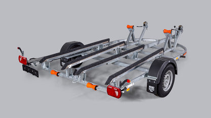 Respo 750VSD Dobbel Vannscooterhenger med lagring på filtskinner, med båtlengde opp til 13 ft / 4m