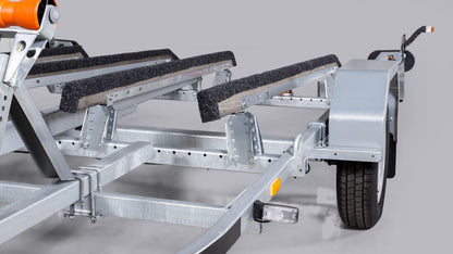 Respo 750VSD Dobbel Vannscooterhenger med lagring på filtskinner, med båtlengde opp til 13 ft / 4m