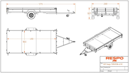 Respo RS4175L Varehenger med tipp (kl B) 750kg