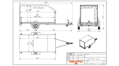 Respo RCR 3075-14 mål skisse tegning