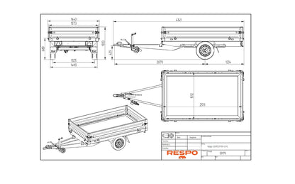 Respo RU 2512 Varehenger med nedfellbare sidekarmer