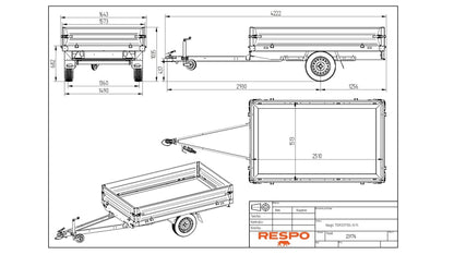 Respo RU 2575 Varehenger med nedfellbare sidekarmer
