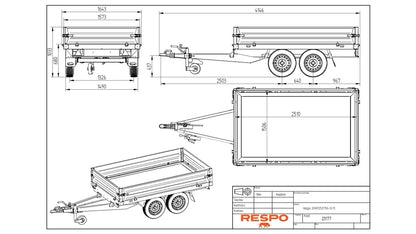 Respo RU 2520 Varehenger med nedfellbare sidekarmer