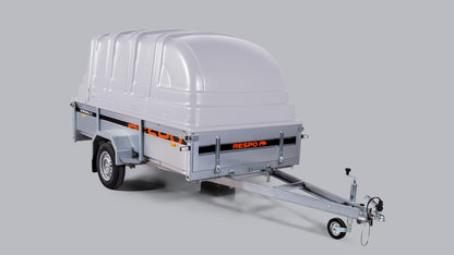 Respo RS3075L Tilhenger med tipp fra forfra vestre med hardtop